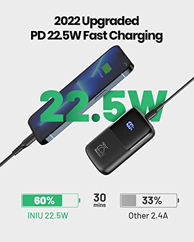 INIU Portable Charger, Smallest 10000mAh 22.5W Fast Charging Power Bank