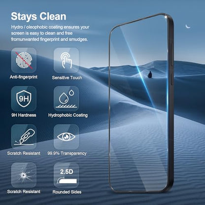 GiiYoon-3 PACK Screen Protector for OnePlus 15 [HD Full Coverage] [Easy Installation] [Scratch Resistant] [9H Hardness] - size: OnePlus 15