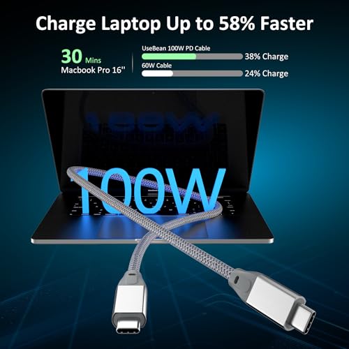 USB C to USB C Cable 100W 3.3FT 2Pack, 4K Video USB C 3.2 Gen 2 Data Cable - color: Silver, size: 3.3FT(2PACK)