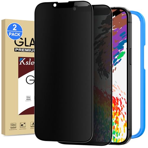 2 Pack Matte Privacy Screen Protector for iPhone 17e / iPhone 16e / iPhone 14 / iPhone 13 / iPhone 13 Pro 6.1-inch with Installation Frame, Anti-Spy Anti-Glare 9H Tempered Glass, Case Friendly - size: iPhone 17e/16e/14/13/13 Pro-6.1 Inch