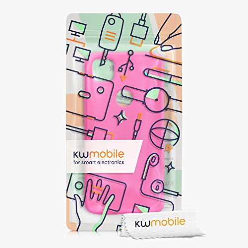 kwmobile Case Compatible with Google Pixel 4a Case - Slim Protective TPU Silicone Phone Cover - Neon Pink - color: neon pink