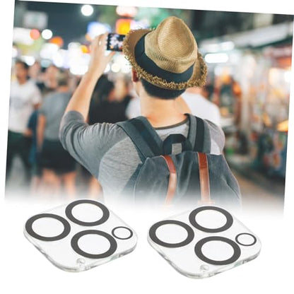 Angoily 5Pcs Scratch Tempered Lens Protectors for Pro High Definition Finger Lens Films with Easy Installation Compatible with Mobile Phone Camera Lens