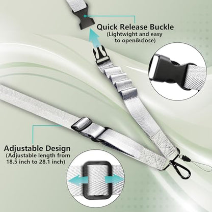 Phone Lanyard Wrist Strap Crossbody Adjustable, Cell Phone Lanyard for Around The Neck Shoulder Wristlet Strap - color: Grey