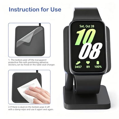 Charger Dock for Galaxy Fit 3, Magnetic Charging Stand Base with 3.3 Feet Charger Cable, Portable Charge Station Only Compatible with Galaxy Fit 3 Smartwatch
