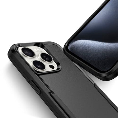 Designed for iPhone 15 Pro Case, Heavy Duty Protection Shockproof Dropproof Dustproof Anti-Scratch Phone Case Cover Protective Case, Black - size: for iPhone 15 Pro