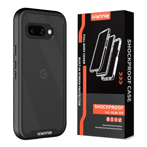 Compatible with Google Pixel 9A Case, Built in Screen Protector Full Body Shockproof Slim Fit Bumper Protective Phone Cover for Pixel 9A Men Women-Black/Clear - size: Pixel 9A Case