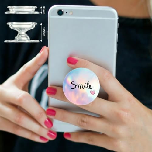 6 Pack Cellphone Phone Grip and Smartphones Stand, Collapsible Cell Phone Expanding Holder for Phone - Smile Love Happy Heart