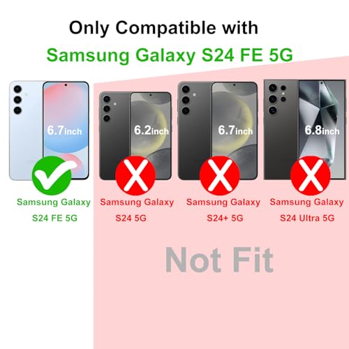 TENOC Phone Case for Samsung Galaxy S24 FE, Clear Case Shockproof Protective Bumper Slim Cover - color: Clear, size: S24 FE