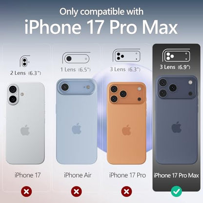 FireNova Magnetic for iPhone 17 Pro Max Case, Compatible with MagSafe, [Integrated Silicone Camera Control Button] [Camera Protection] Anti-Scratch Microfiber Lining Phone Case, 6.9", Black - color: Black, size: Iphone 17 Pro Max