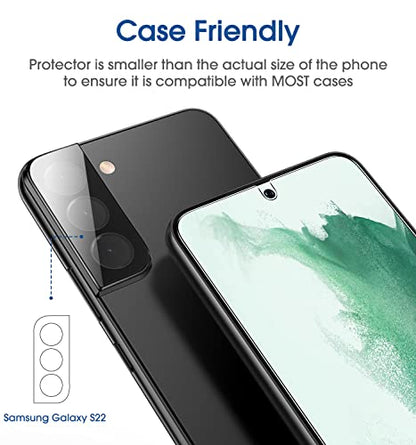 amFilm OneTouch for Samsung Galaxy S22 Screen Protector Tempered Glass - size: S22-6.1"