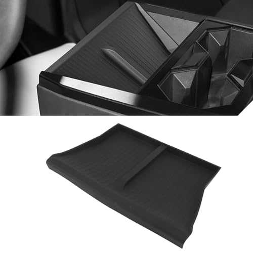 Center Console Wireless Charging Mat, Easy to Clean Anti Slip Phone Charging Silicone Pad, Interior Accessories for Car Phone Stand, Dash Mat with Holder (Black W240004607)