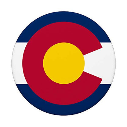Colorful Colorado Flag PopSockets Grip and Stand for Phones and Tablets