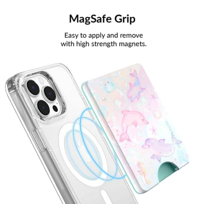 VELVET CAVIAR compatible with MagSafe Wallet - Magnetic Card Holder Wallet for iPhone 12/13/14/15 (Dolphins) - color: Dolphins