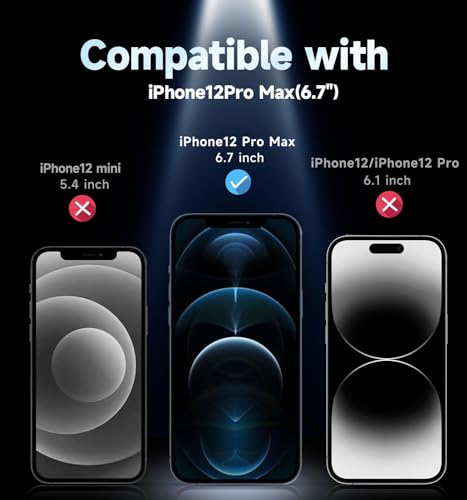 MAGIC JOHN Privacy 2 Pack for iPhone 12 Pro Max Screen Protector Anti Spy