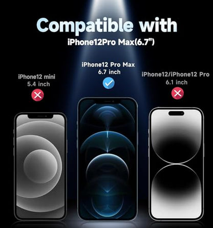 MAGIC JOHN Privacy 2 Pack for iPhone 12 Pro Max Screen Protector Anti Spy