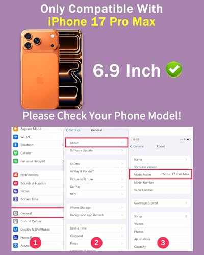 2 Pack Privacy Screen Protector for iPhone 17 Pro Max - color: For iphone 17 Pro Max Purple