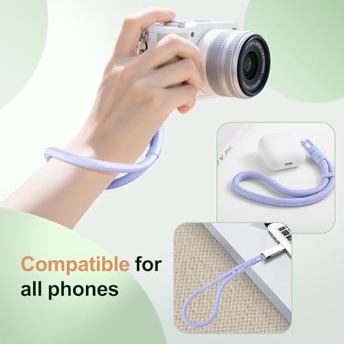 SHANSHUI Hand Wrist Strap Lanyard, 3 Pack Adjustable Cell Phone Lanyard Strap, Hand Wrist Strap Lanyard with 3x Tether Tabs for Smartphones- Lavender Light Pink Light Blue - color: Lavender Light Pink Light Blue