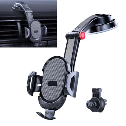 Suction Cup-Type Center Console Navigation Bracket, 360° Rotating Hands-Free Car Mobile Phone Mount, Automobile Cell Phone Holder Car for Dashboard Windshield Vent Fit for All Smartphones