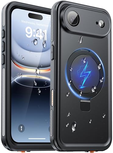 Oterkin Magnetic Stand for iPhone Air Case Waterproof IP68, Black - color: Black, size: iPhone Air 6.5''