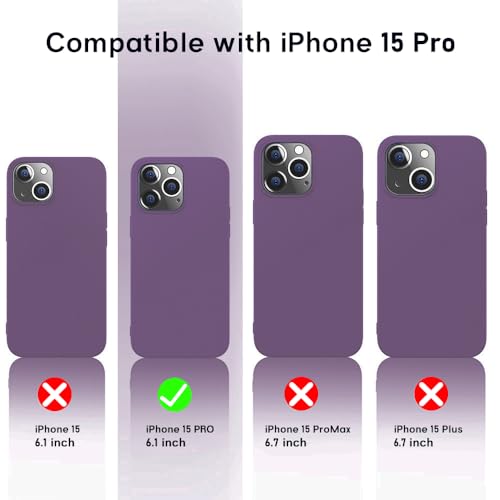 X-level Compatible with iPhone 15 Pro Case Slim Fit Ultra-Thin [Guardian Series] Soft TPU Matte Finish Coating Phone Cases Lightweight Anti-Scratch Back Cover Grip -Black - color: Purple, size: iPhone 15 Pro