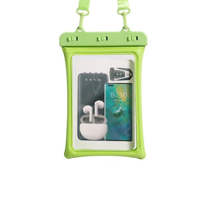 Universal Waterproof Phone Pouch — Oversized, can be Used as a Shoulder Bag, Featuring Dual airbags and a Transparent Touchscreen.(Green) - color: Green