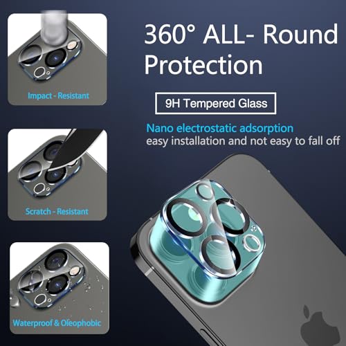 IMBZBK Privacy Screen Protector for iPhone 13 Pro, Tempered Glass, 3+3 Pack