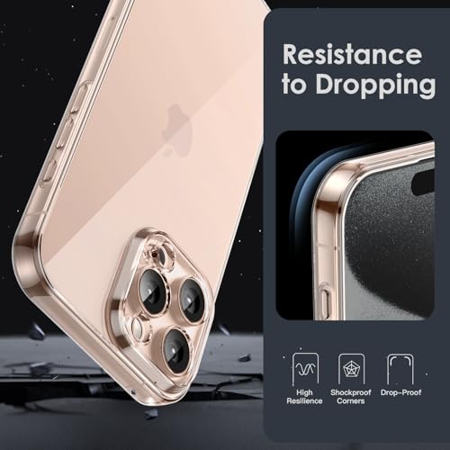 Shamo's Clear TPU Case for iPhone 16 Pro Max– with Camera Protection, Ultra Slim, Shockproof, Anti-Yellowing, Scratch-Resistant, Wireless Charging Compatible, Enhanced Grip (for iPhone 16 Pro Max) - size: For iPhone 16 Pro Max