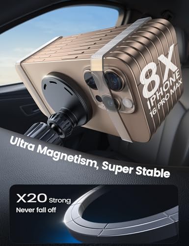 Lamicall 15W for MagSafe Car Mount Charger Vent Dashboard 360° for iPhone - color: Black