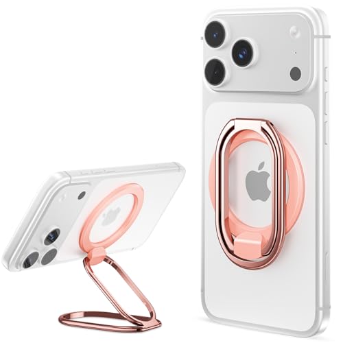 SUPERONE Mag Safe Phone Stand, Adjustable Magnetic Phone Grip & Kickstand - color: Rose Gold