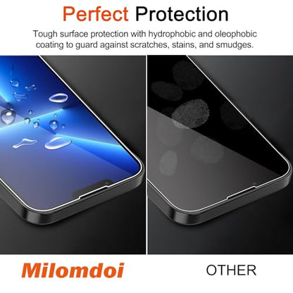 Milomdoi Screen Protector for iPhone 13 Pro,Tempered Glass | 3+3 Pack, 9H+ Hardness, Camera Lens Protector, Military Grade Shatterproof, Easy Installation, No Bubbles, Case Friendly - size: iPhone 13 Pro Max-6.7 Inch
