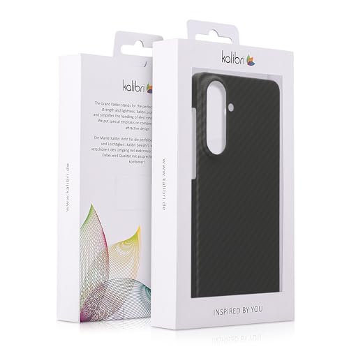 kalibri Aramid Fiber Case Compatible with Samsung Galaxy S26 - Case Super Slim Strong Protective Phone Cover - Black Matte - size: Galaxy S26