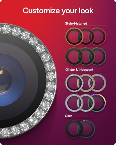 ZAGG iPhone Camera Lens Protector for iPhone Air - Diamond, Camera Ring, Maximum Impact & Scratch Protection, Anti-Reflective Technology, Smudge-Resistant, Precise Fit, Glass Elite - color: Diamond