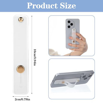 Ymapinc 2Pcs Phone Loops for Back of Phone Strap Grip Holder - color: White and light gray