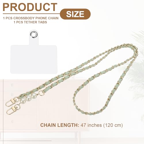 uxcell Phone Lanyard, Crossbody Cellphone Chain with Tether Tabs - color: Green