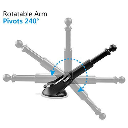 1Zero GPS Suction Cup Car Mount for Garmin [Quick Extension Arm] - color: 1-Pack