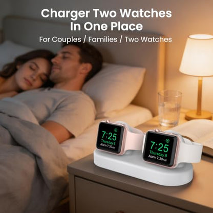 Delidigi for Dual Apple Watch Charger Stand, Charging Cable Not Included - color: Grey, Charger Not Included!