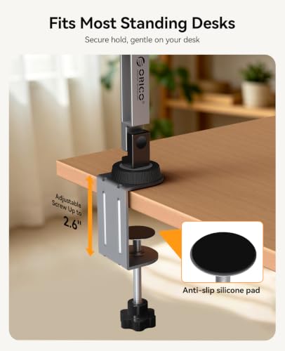 ORICO Tablet Stand, 3-Section Aluminum arm, 4-axis Adjustment, RA1, Gray - color: Gray