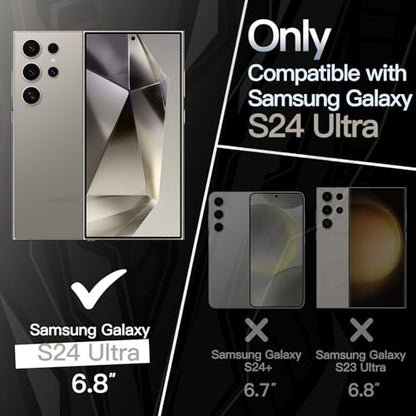 JETech Slim Case for Samsung Galaxy S24 Ultra, Titanium Grey | Camera Lens Protection, Soft TPU Design, Matte Finish, Shockproof Protection - color: Titanium Grey, size: S24 Ultra