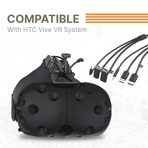 Skywin 3 in 1 Round VR Backpack Cable - 1 Meter/3.2 Feet - Black - size: 1 Meter, style: Round