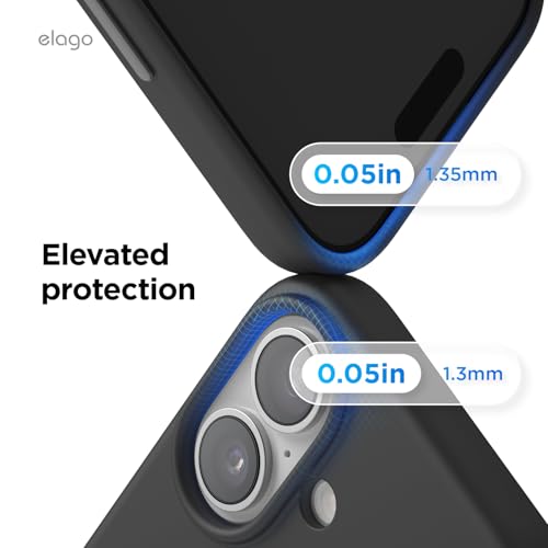 elago Premium Magnetic Silicone Case for iPhone 17 Black | Compatible with MagSafe, Liquid Silicone Material, Protection, Shockproof, Slim Phone (Black) - color: Black, size: iPhone 17