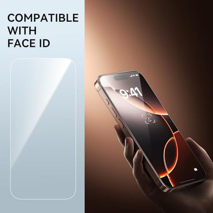 ImpactStrong 3-Pack Shatterproof Tempered Glass Screen Protector for iPhone 16 Pro Max [Easy Installation Frame] [Bubble Free] [9H Hardness] [Full Coverage] Case Friendly, 6.9 Inch - size: iPhone 16 Pro Max
