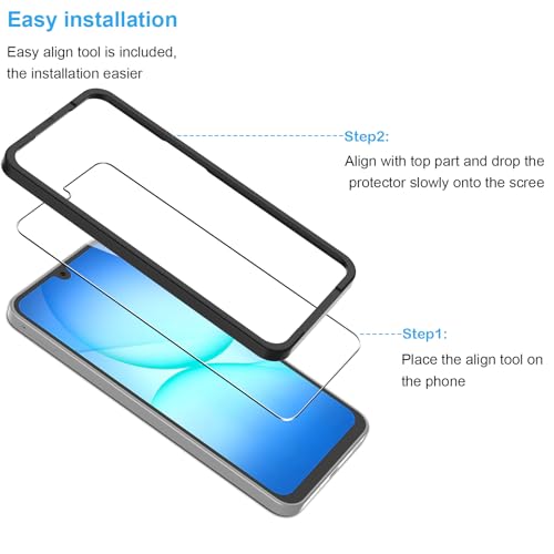2 Pack Compatible with Samsung Galaxy A17 5G Screen Protector,with Alignment Frame,9H Tempered Glass Film,HD Clear Scratch Resistant,Bubble-Free for Galaxy A17 5G Screen Protector. - color: Samsung Galaxy A17