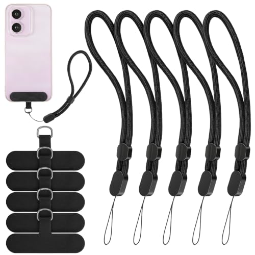 5 Pack Anti Theft Phone Wrist Strap with 5 Pcs TPU Tether Tabs, Cellphone Wrist Straps, Wrists Strap for Phones Case, Smartphones
