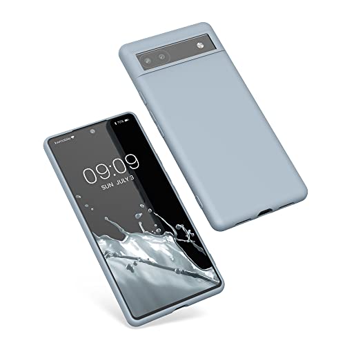 kwmobile Case Compatible with Google Pixel 6a Case - Soft Slim Protective TPU Silicone Cover - Light Blue - color: light blue