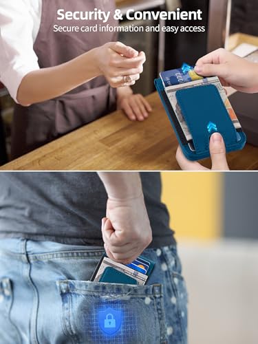 for MagSafe Wallet Tracker with Money Clip, Works with Apple Find My - color: Dark Blue Find My