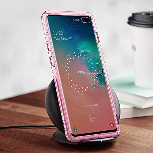 ULAK Compatible with Galaxy S10 Plus Case Bling Back Cover, Pink Glitter | Shiny Glitter Heavy Duty Shockproof Protection Sparkle Soft TPU Protective for Samsung Galaxy S10 Plus 6.4 inch - color: Pink Glitter