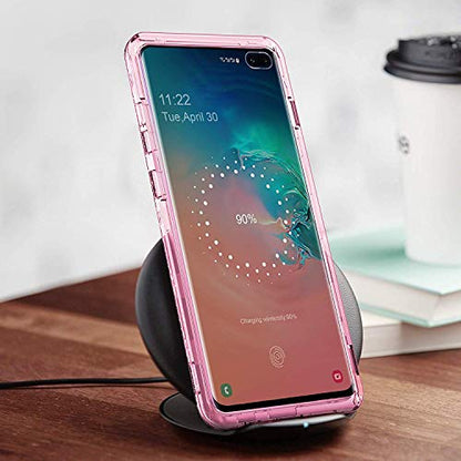 ULAK Compatible with Galaxy S10 Plus Case Bling Back Cover, Pink Glitter | Shiny Glitter Heavy Duty Shockproof Protection Sparkle Soft TPU Protective for Samsung Galaxy S10 Plus 6.4 inch - color: Pink Glitter