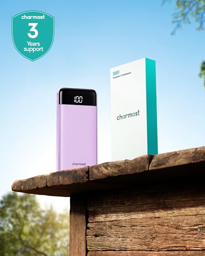 charmast Portable Charger Power Bank with Reinforced Built-in 4 Cables - color: Purple