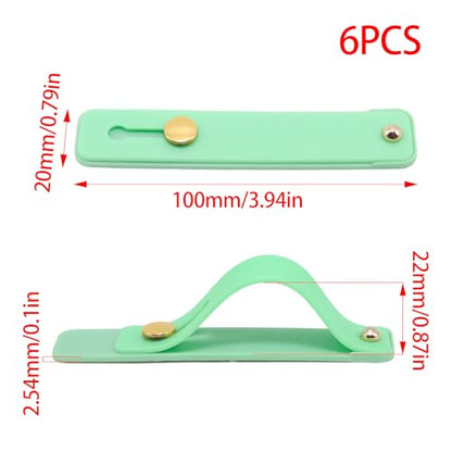 6pcs Bright Colors Telescopic Phone Grip Strap