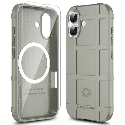 Rugged Shield Case for iPhone 17 (6.3") Compatible with MagSafe, 8ft Military Drop Proof, Wear Resistant Tactical Cover, Light Clay - color: Light Clay-M, size: iPhone 17